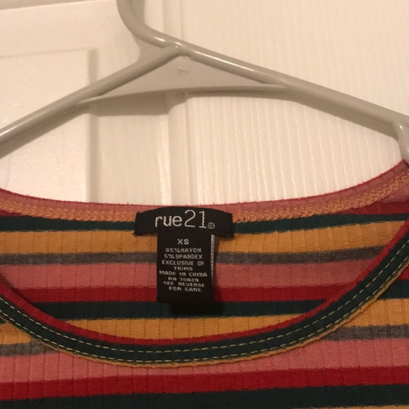 Rue 21 striped crop top - Picture 2 of 2